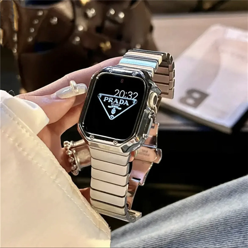 高級シルバー★アップルウォッチ　ステンレスベルト Apple Watchバンド